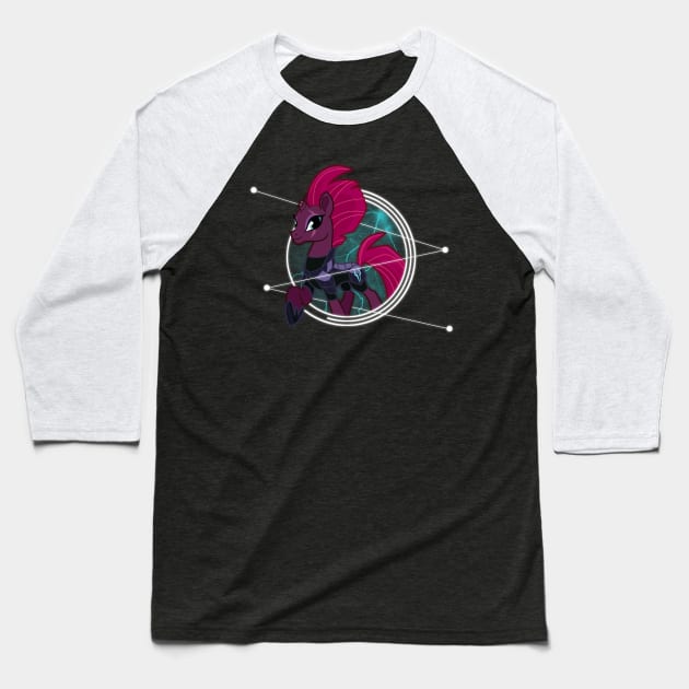 Tempest Shadow - (Fizzlepop Berrytwist) Baseball T-Shirt by Brony Designs